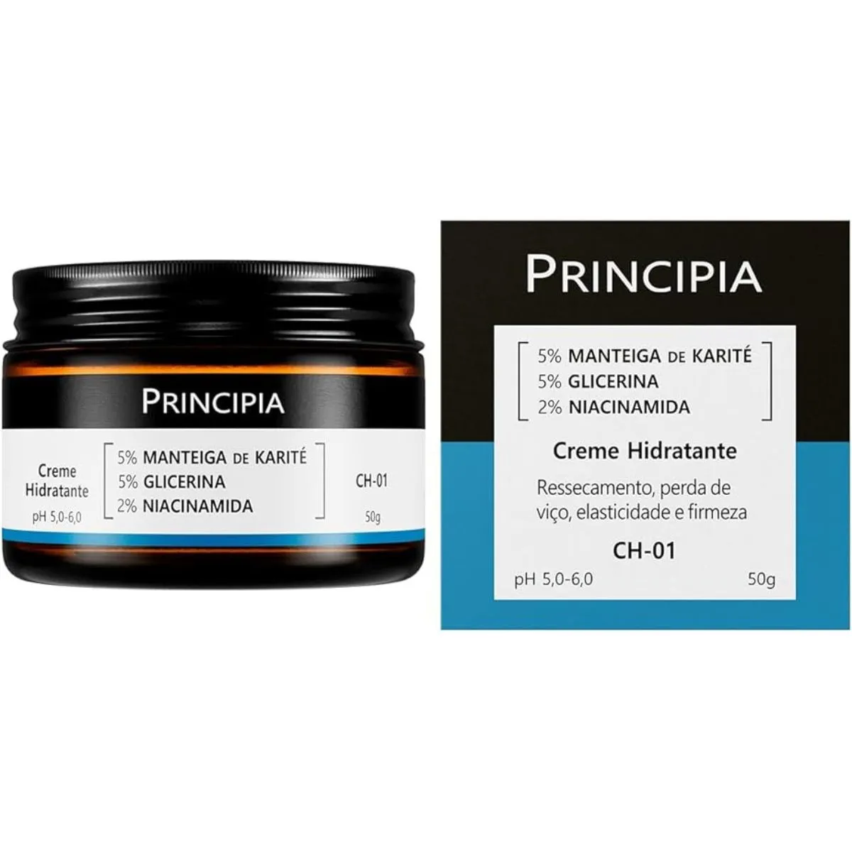 Principia Skincare Ch-01 50g Creme Hidratante 5% Manteiga De Karité + 5% Glicerina + 2% Niacinamida 3 Principia Skincare Ch-01 50g Creme Hidratante 5% Manteiga De Karité + 5% Glicerina + 2% Niacinamida - Imagem 3