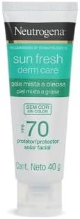 Neutrogena Sun Fresh Protetor Solar Facial Derm Care, Pele Oleosa, Sem Cor, FPS 70, 40g | .br 1 Neutrogena Sun Fresh Protetor Solar Facial Derm Care, Pele Oleosa, Sem Cor, FPS 70, 40g | .br