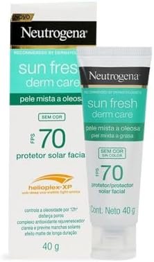 Neutrogena Sun Fresh Protetor Solar Facial Derm Care, Pele Oleosa, Sem Cor, FPS 70, 40g | .br 11 Neutrogena Sun Fresh Protetor Solar Facial Derm Care, Pele Oleosa, Sem Cor, FPS 70, 40g | .br - Imagem 11