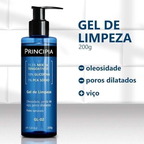 Gel de Limpeza Facial Suave Principia 11,5% Tensoativos + 10% Glicerina + 1% PCA Sódio GL-02 com 200g | .br 2 Gel de Limpeza Facial Suave Principia 11,5% Tensoativos + 10% Glicerina + 1% PCA Sódio GL-02 com 200g | .br - Imagem 2