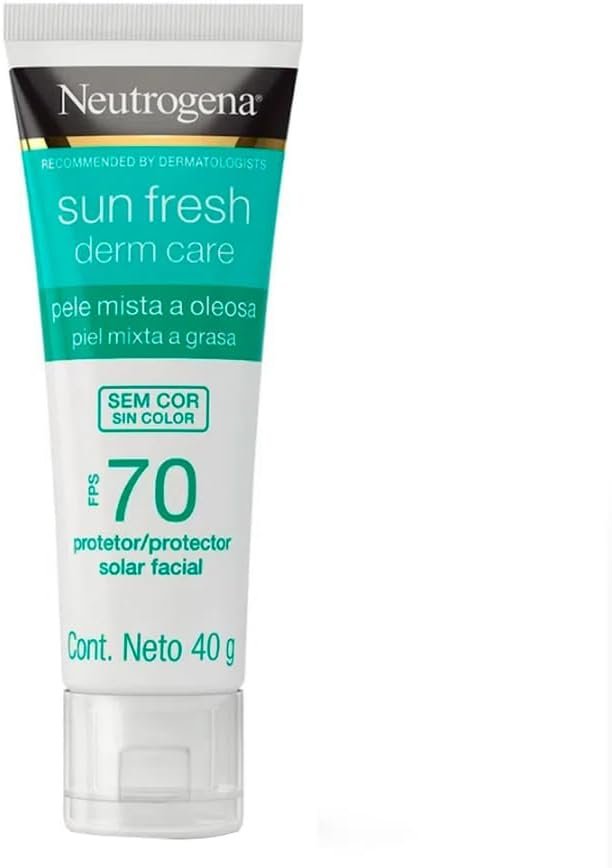 Neutrogena Sun Fresh Protetor Solar Facial Derm Care, Pele Oleosa, Sem Cor, FPS 70, 40g | .br 12 Neutrogena Sun Fresh Protetor Solar Facial Derm Care, Pele Oleosa, Sem Cor, FPS 70, 40g | .br - Imagem 12