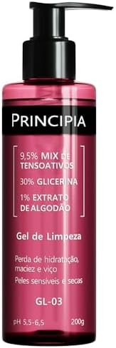 Gel de Limpeza Facial Hidratante Principia 9,5% Tensoativos + 30% Glicerina + 1% Extrato de Algodão GL-03 com 200g | .br 1 Gel de Limpeza Facial Hidratante Principia 9,5% Tensoativos + 30% Glicerina + 1% Extrato de Algodão GL-03 com 200g | .br