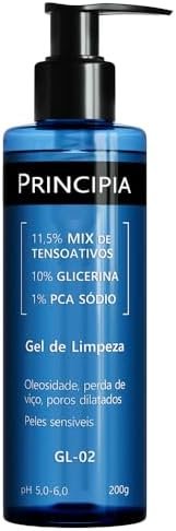 Gel de Limpeza Facial Suave Principia 11,5% Tensoativos + 10% Glicerina + 1% PCA Sódio GL-02 com 200g | .br 1 Gel de Limpeza Facial Suave Principia 11,5% Tensoativos + 10% Glicerina + 1% PCA Sódio GL-02 com 200g | .br