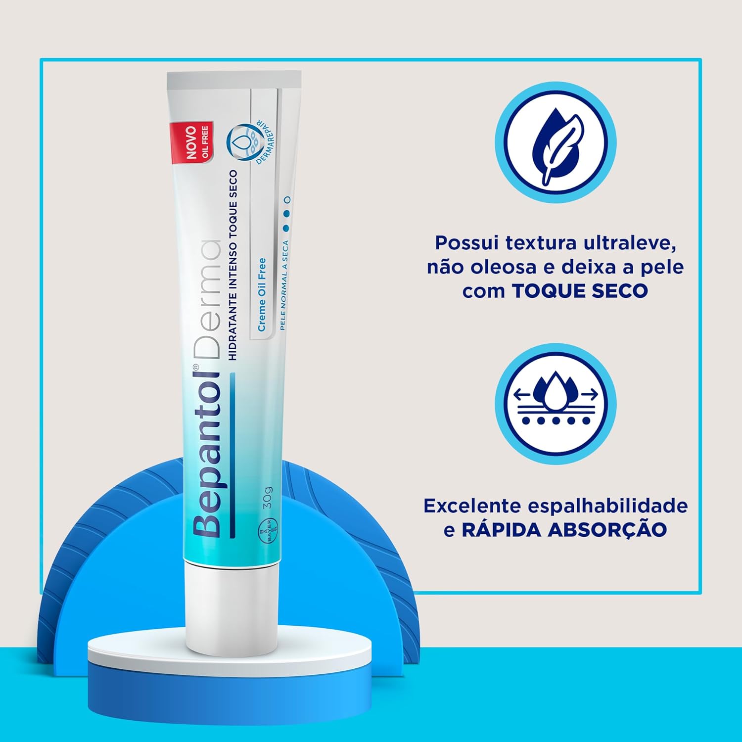 Textura do Bepantol Derma Toque Seco