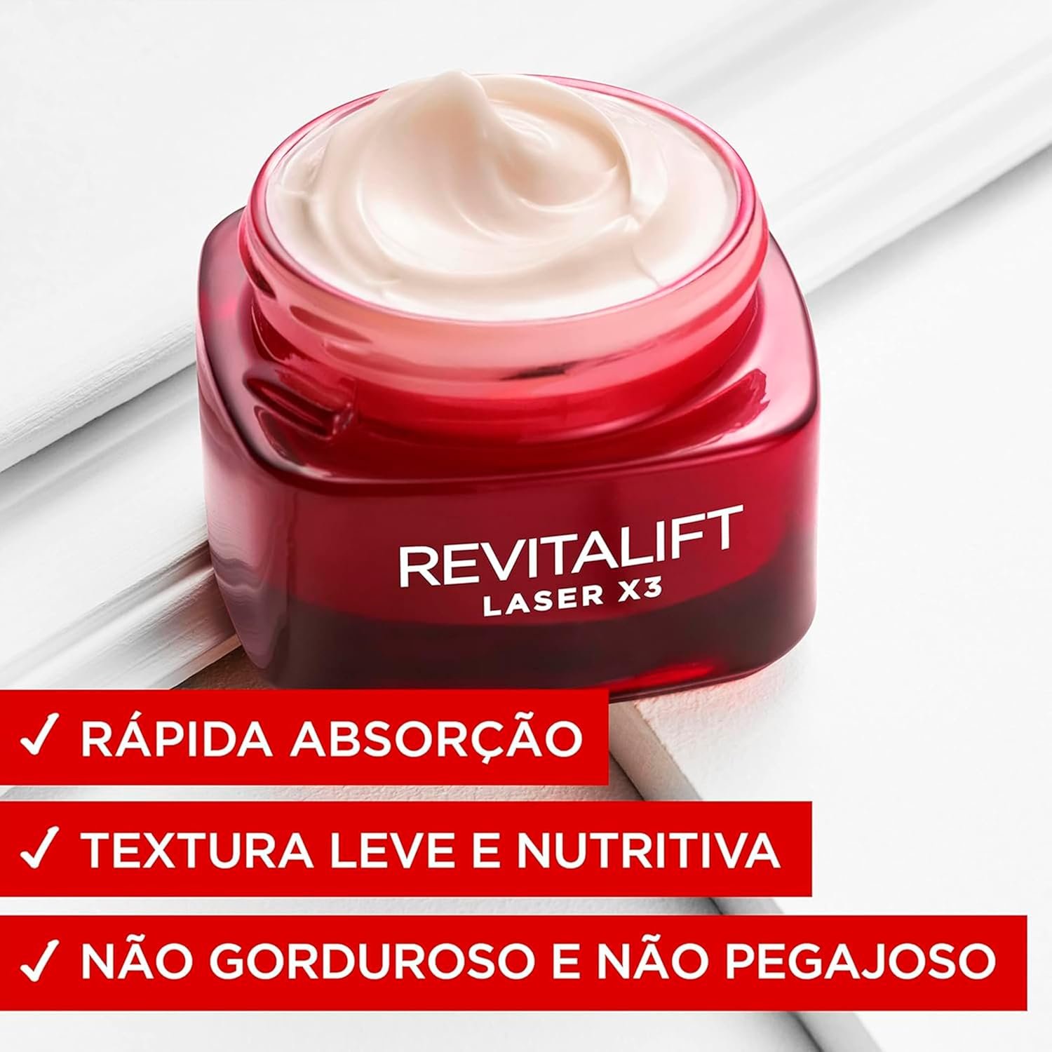 Textura Creme Anti-Idade Revitalift L'Oréal é bom