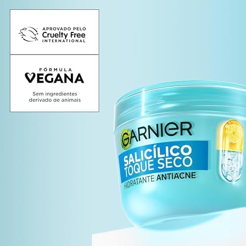 Garnier Hidratante Facial Antiacne Toque Seco com Ácido Salicílico, Uniformiza a Pele, Reduz Imperfeições e Controla a Oleosidade e Brilho por 8 Horas, 85g 7 Garnier Hidratante Facial Antiacne Toque Seco com Ácido Salicílico, Uniformiza a Pele, Reduz Imperfeições e Controla a Oleosidade e Brilho por 8 Horas, 85g - Imagem 7